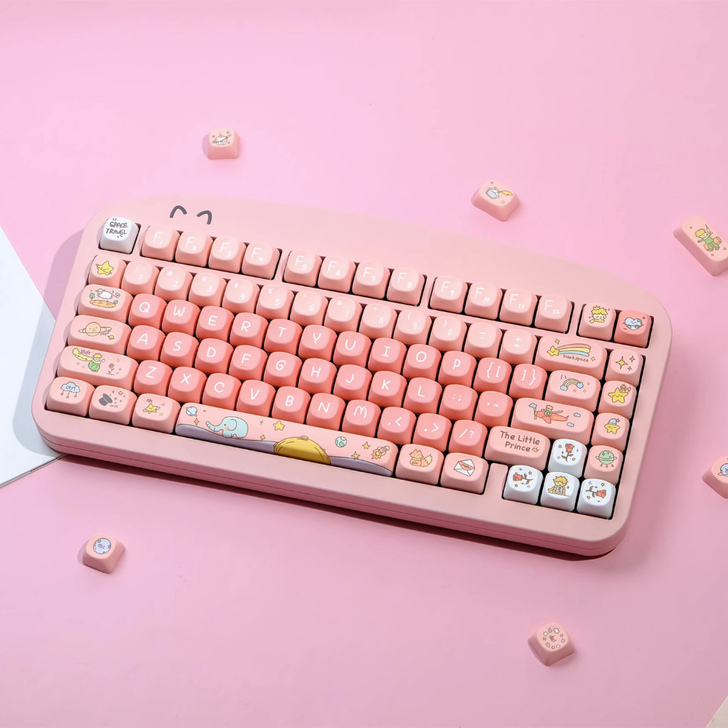 The Little Prince Keycaps PBT Material XOA profile five side dye sub 126keys Suitable For 61/68/71/84/87/96/104 And Other Mechanical Keyboards