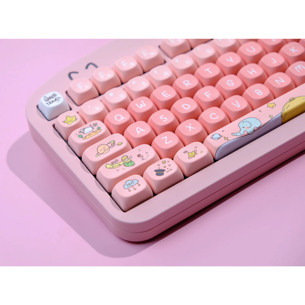 The Little Prince Keycaps PBT Material XOA profile five side dye sub 126keys Suitable For 61/68/71/84/87/96/104 And Other Mechanical Keyboards
