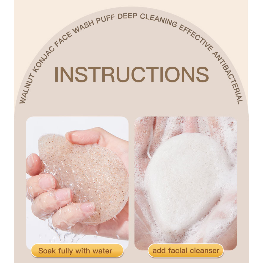 Mút Rửa Mặt gecomo konjac Mềm Mại Không Gây Kích Ứng Làm Sạch Sâu Da Mặt