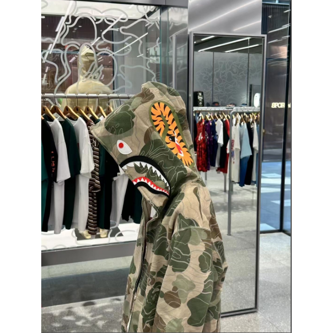 BAPE Mới Áo Khoác Hoodie Họa Tiết Rằn Ri Thời Trang Cho Nam Nữ