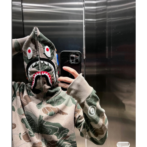 BAPE Mới Áo Khoác Hoodie Họa Tiết Rằn Ri Thời Trang Cho Nam Nữ