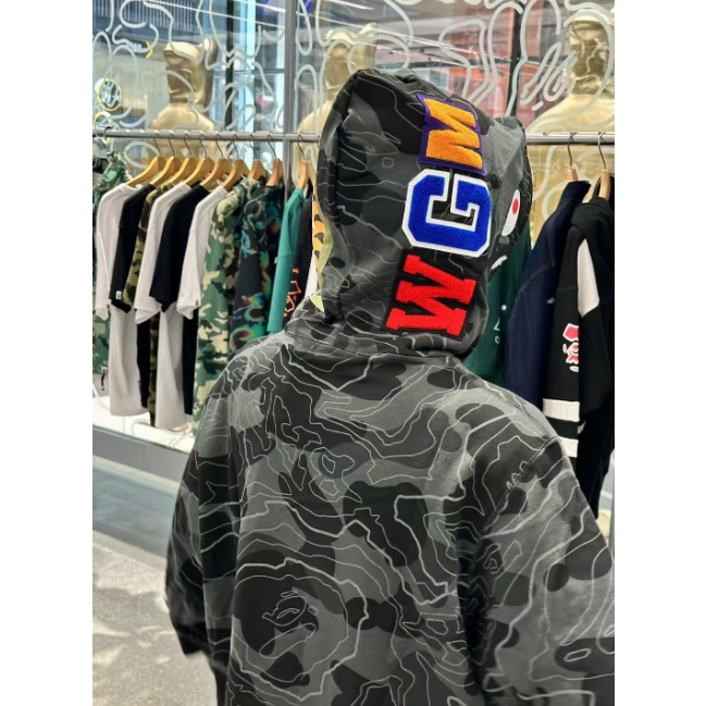 BAPE Mới Áo Khoác Hoodie Họa Tiết Rằn Ri Thời Trang Cho Nam Nữ