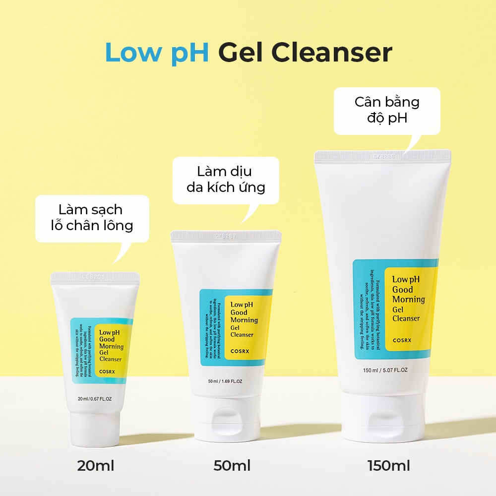 Cosrx gel Rửa Mặt Trà Xanh Làm Sạch Sâu 150ml