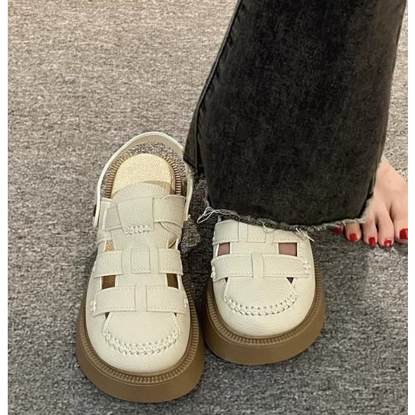 Giày Sandal Đế Dày Thoáng Khí Thoải Mái Thời Trang Mùa Hè Cho Nữ
