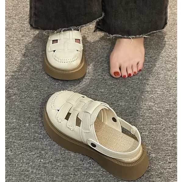 Giày Sandal Đế Dày Thoáng Khí Thoải Mái Thời Trang Mùa Hè Cho Nữ