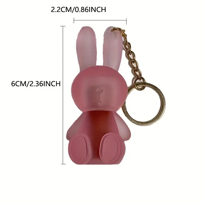 Son Môi 2 Trong 1 Chống Thấm Nước Lâu Trôi Thiết Kế Dạng Móc Khóa Hình Thỏ Dễ Thương