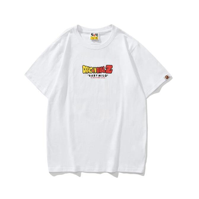 Bape Áo Thun cotton Ngắn Tay Cổ Tròn In Họa Tiết Thời Trang Cho Nam Nữ