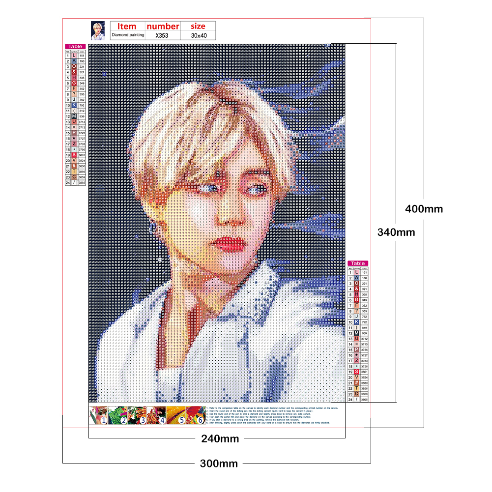 Bộ tranh đính đá DIY 30*40cm trang trí độc đáo