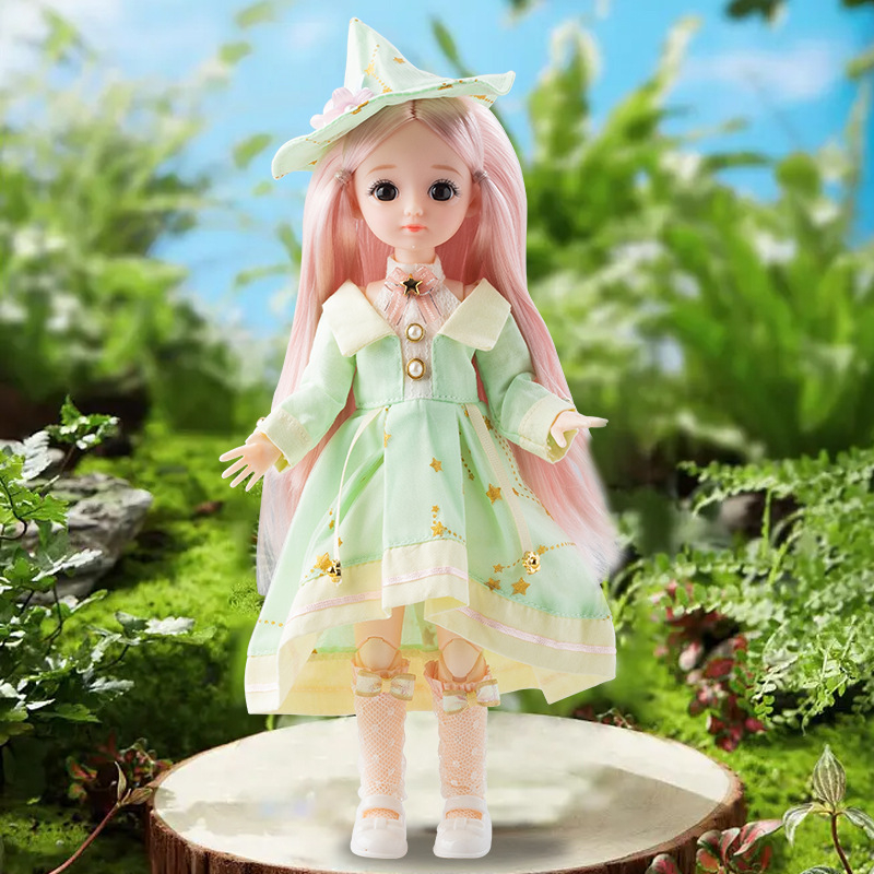 Búp Bê BJD Và Quần Áo 3D Có Khớp Cử Động Mẫu Mới Làm Quà Tặng Sinh Nhật Cho Bé Gái 30cm