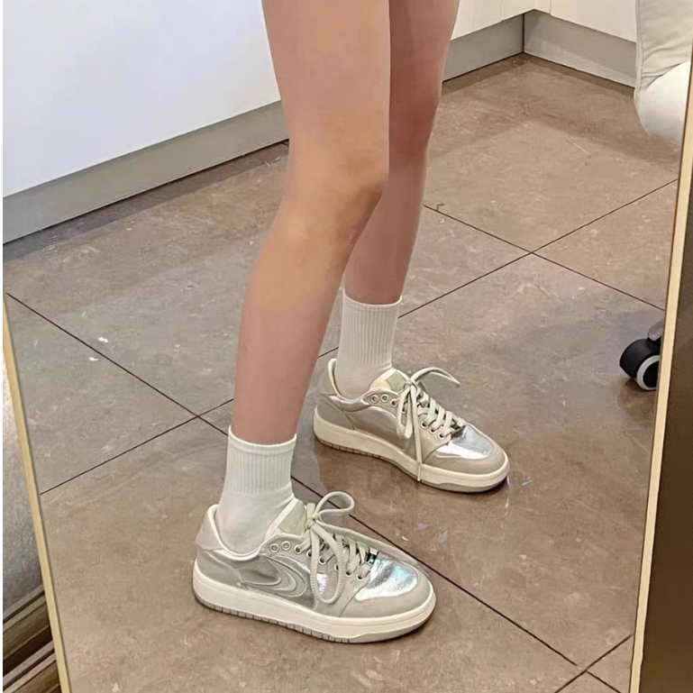 GUDETU❤Giày Thể Thao Đế Bằng Thoáng Khí Đa Năng Phong Cách Retro Thời Trang Cho Nữ