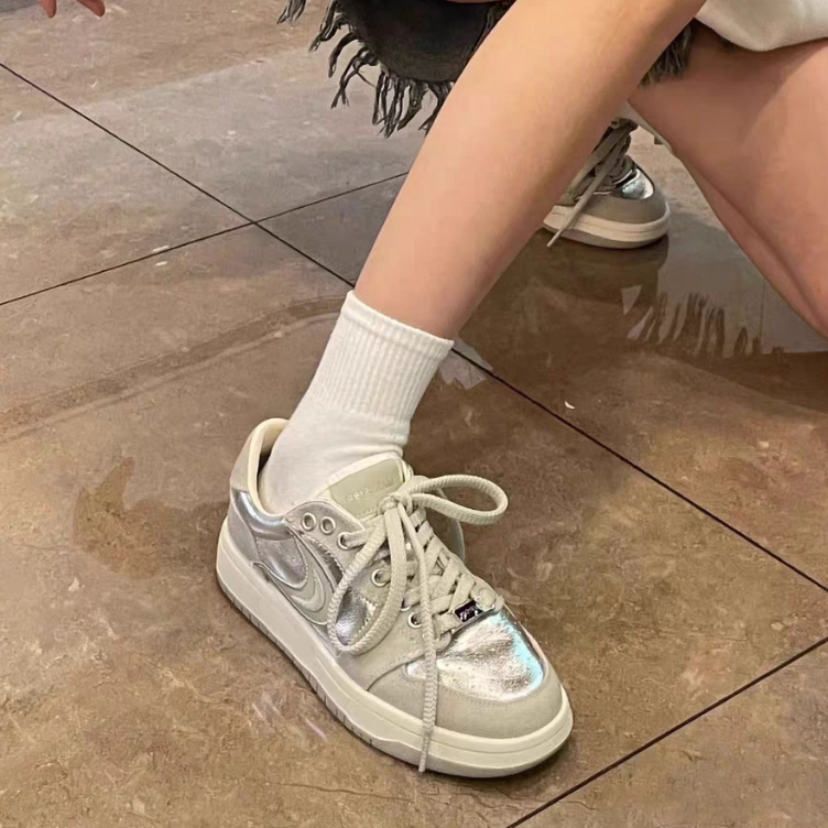 GUDETU❤Giày Thể Thao Đế Bằng Thoáng Khí Đa Năng Phong Cách Retro Thời Trang Cho Nữ