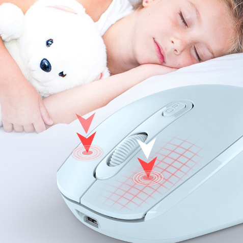 Chuột Không Dây Im Lặng Máy Tính Xách Tay Bàn Văn Phòng Gia Đình Unisex