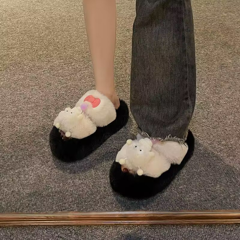 Dép Lông Xù Xinh Xắn Đáng Yêu Cho Nữ 2023 Dép bông