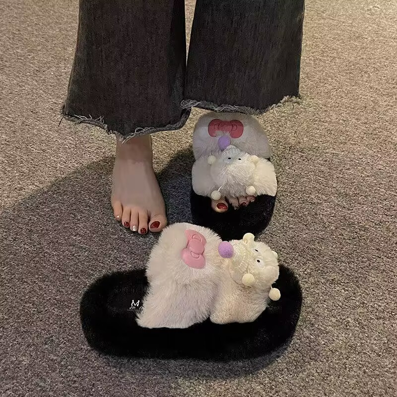 Dép Lông Xù Xinh Xắn Đáng Yêu Cho Nữ 2023 Dép bông