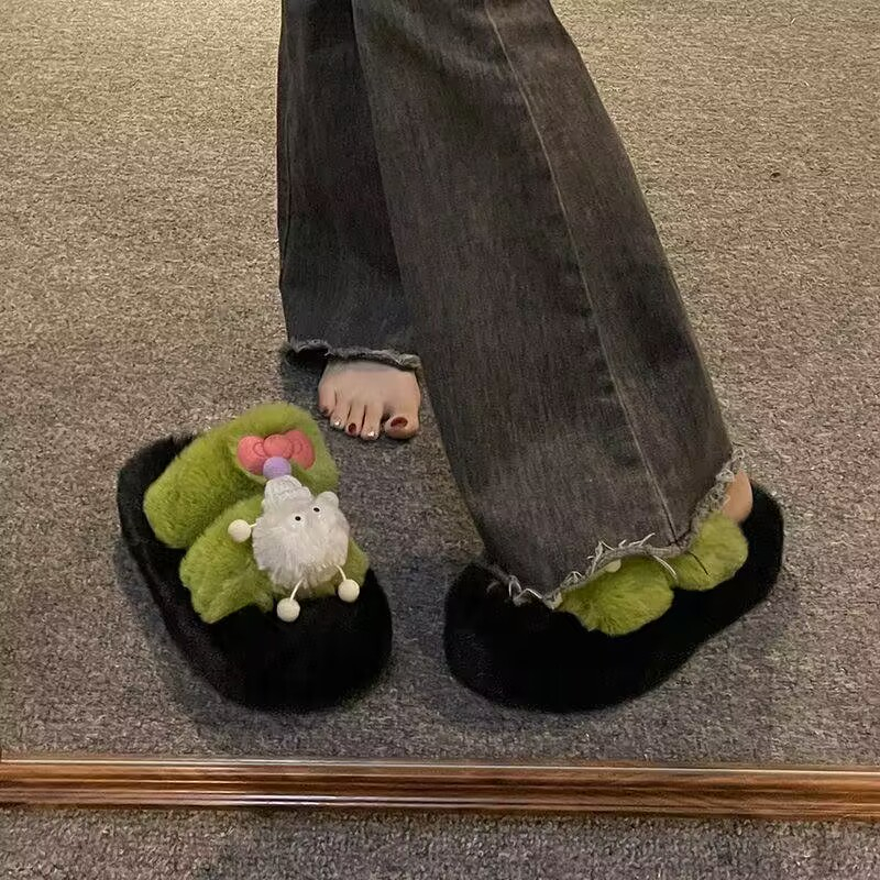 Dép Lông Xù Xinh Xắn Đáng Yêu Cho Nữ 2023 Dép bông