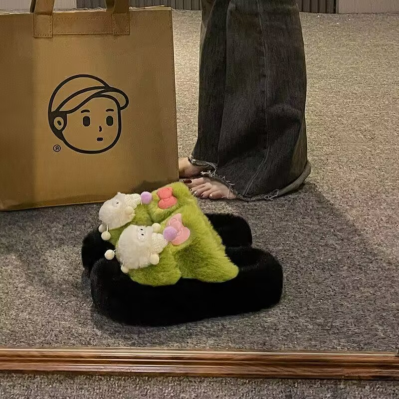 Dép Lông Xù Xinh Xắn Đáng Yêu Cho Nữ 2023 Dép bông