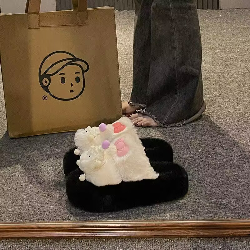 Dép Lông Xù Xinh Xắn Đáng Yêu Cho Nữ 2023 Dép bông