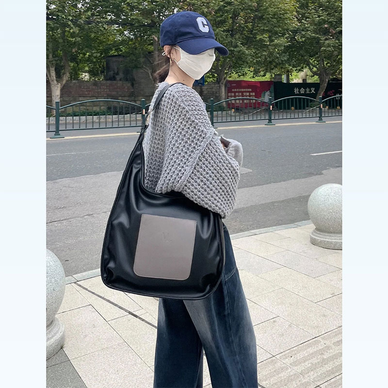 Guangluo Túi Đeo Vai Vải Oxford Màu Trơn Sức Chứa Lớn Thời Trang unisex