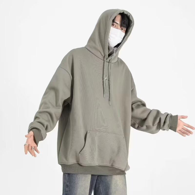 Mới Áo hoodie Dáng Rộng Phối Khóa Kéo Phong Cách hip hop Mỹ hoodie zip Thời Trang Áo Khoác Hoodie Nam Nữ