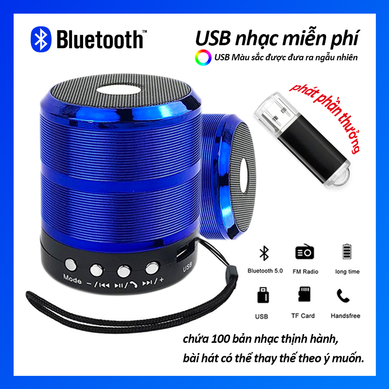 Loa Bluetooth Mini Loa bluetooth mini di động cầm tay blutooth 5.0 có lỗ cắm jack Loa