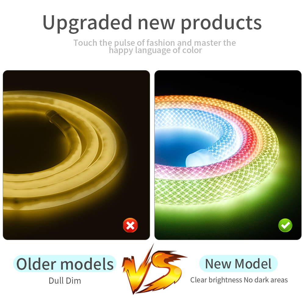 Xnbada Dây Đèn led 50 Bóng ws2812b ws2811 ip67 dc5v Bằng Silicon Linh Hoạt