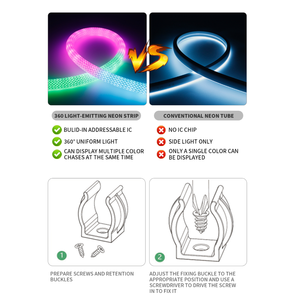 Xnbada Dây Đèn led 50 Bóng ws2812b ws2811 ip67 dc5v Bằng Silicon Linh Hoạt