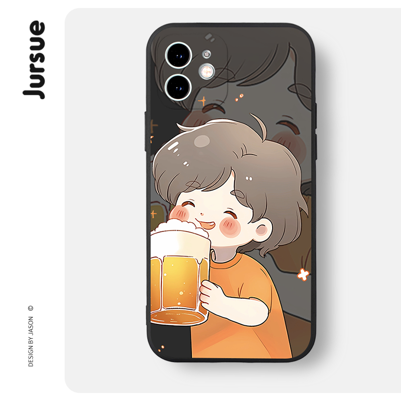 Ốp điện thoại JURSUE hoạt hình cặp đôi dễ thương đẹp Cho IPHONE 15 14 13 12 11 PRO MAX SE 2020 X XR XS ip 8 7 6 6S PLUS kute XYH2186