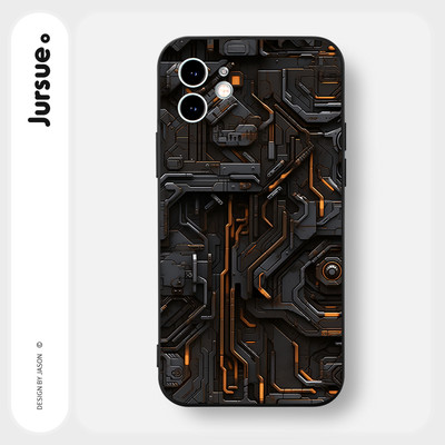 Ốp lưng JURSUE mềm chống bẩn hình ngầu nam đen Cho iPhone 17 16 15 14 13 12 11 PRO MAX SE 2020 X XR XS ip 8 7 Plus Y4119