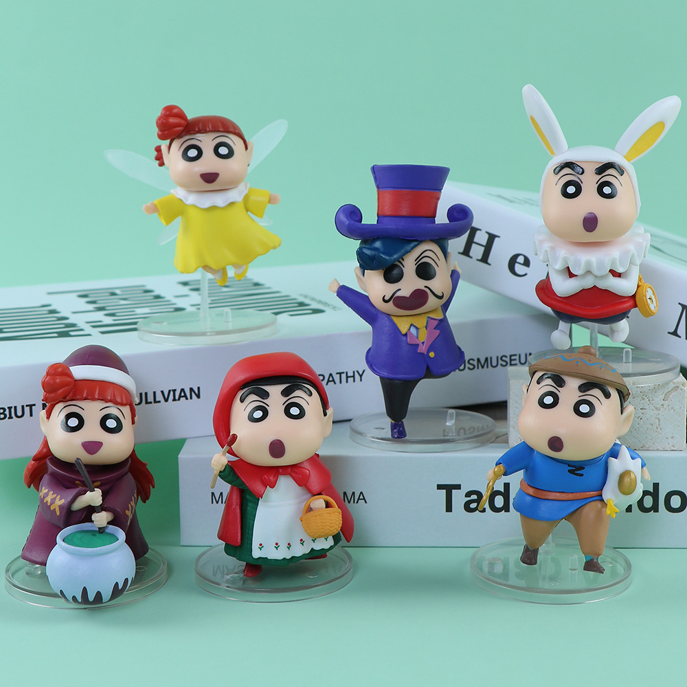 Set 6 Mô Hình Nhân Vật Phim Hoạt Hình shin-chan / nohara shinnosuke