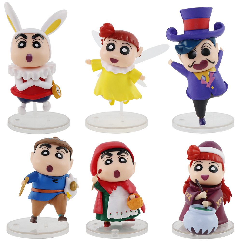 Set 6 Mô Hình Nhân Vật Phim Hoạt Hình shin-chan / nohara shinnosuke