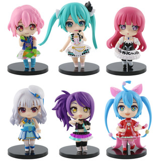Set 6 Mô Hình Nhân Vật hatsune miku Xinh Xắn