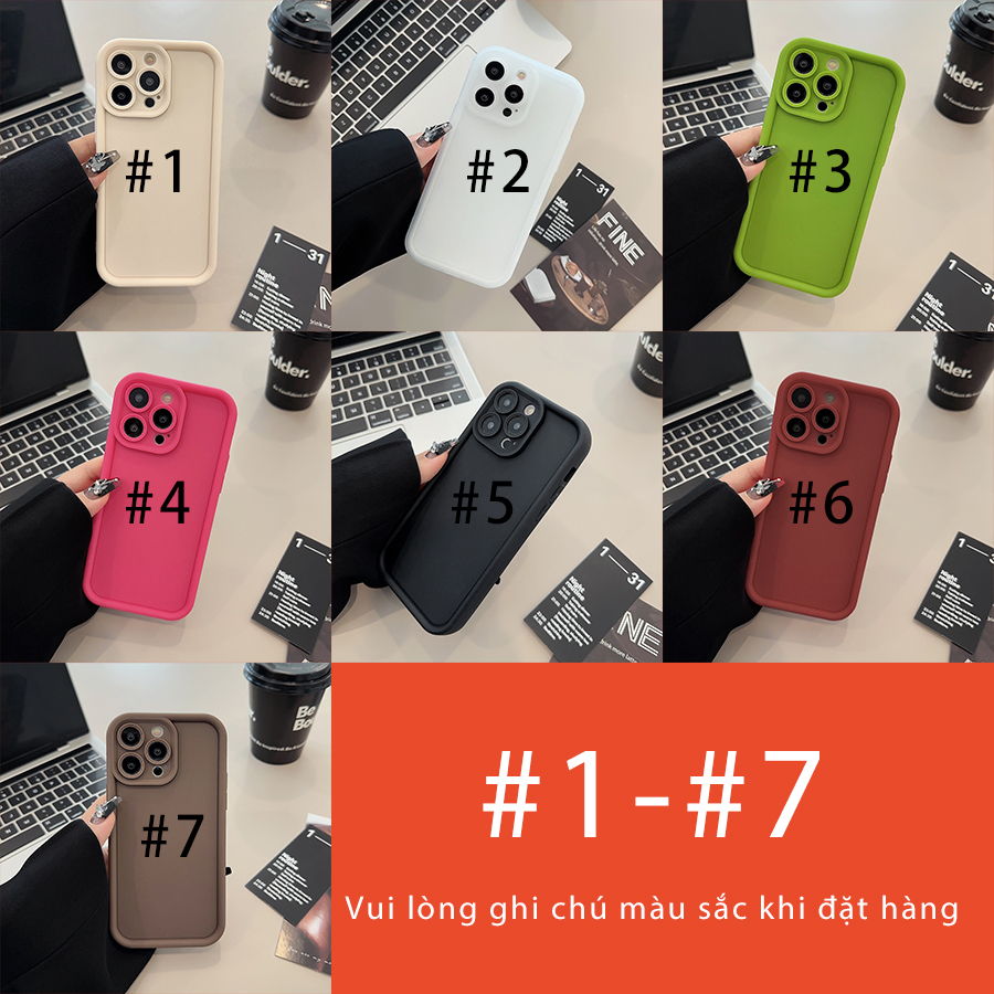 Ốp Điện Thoại tpu Silicon Màu Sắc Đơn Giản Cho iphone 11 12 13 14 15 pro max plus