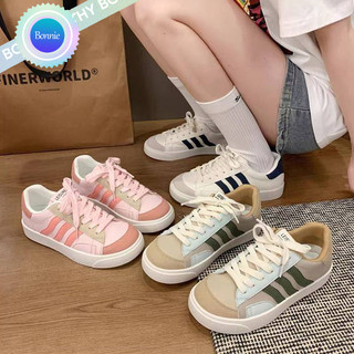 Bonnie Cathy Bonnie cathy Giày Vải canvas Màu Trắng Thoáng Khí Thoải Mái Thời Trang Phong Cách Hàn Quốc