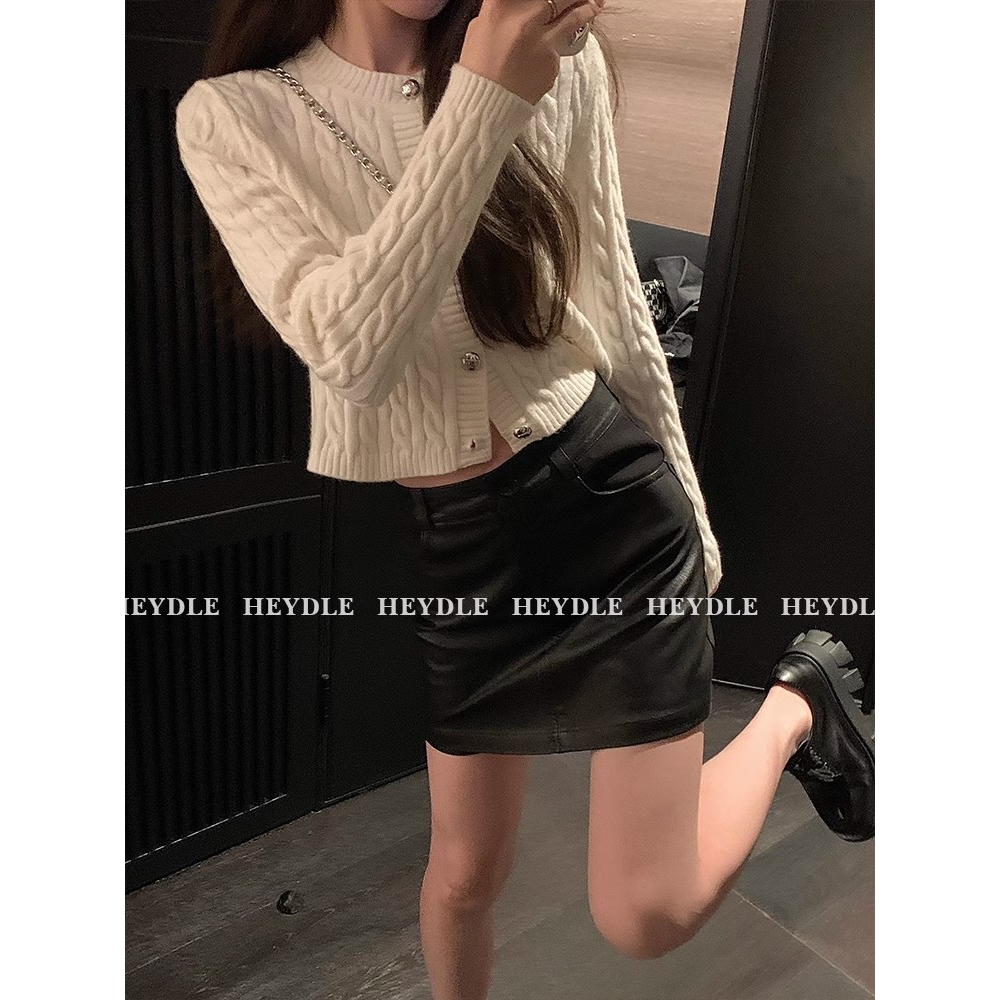 Áo Khoác cardigan Dệt Kim Dáng Ngắn Màu Sắc Ngọt Ngào Thời Trang Mùa Thu Cho Nữ