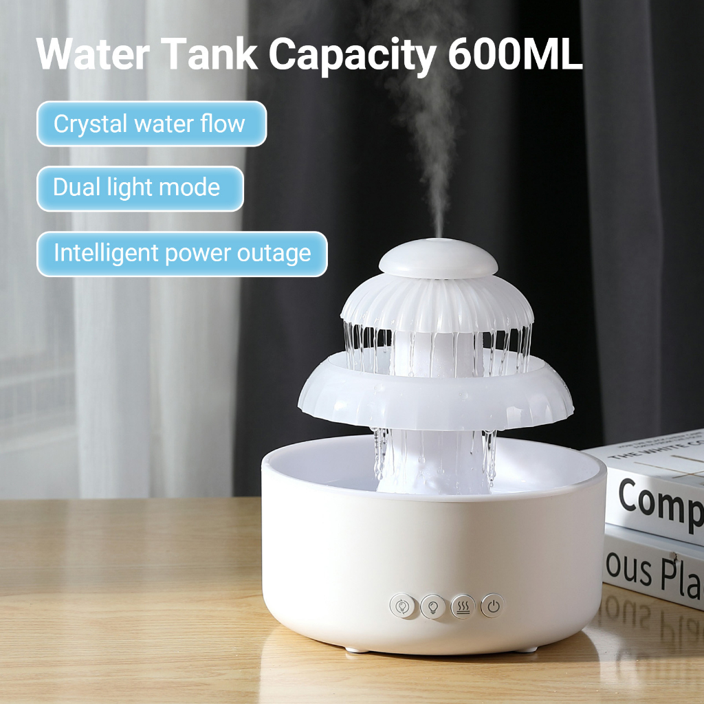 Xiaomi youpin Máy Phun Sương Tạo Độ Ẩm Không Khí 600ml Có Đèn Ban Đêm Nhiều Màu Sắc Để Bàn Tiện Lợi