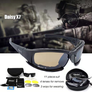 Daisy X7 Chiến Thuật Sắc Thái Với 4 Cái Kính Xe Đạp Kính Râm Phân Cực Cho Nam Quân Đội Cs Wargame Kính Bắn Súng Xe Đạp Xe Đạp Kính