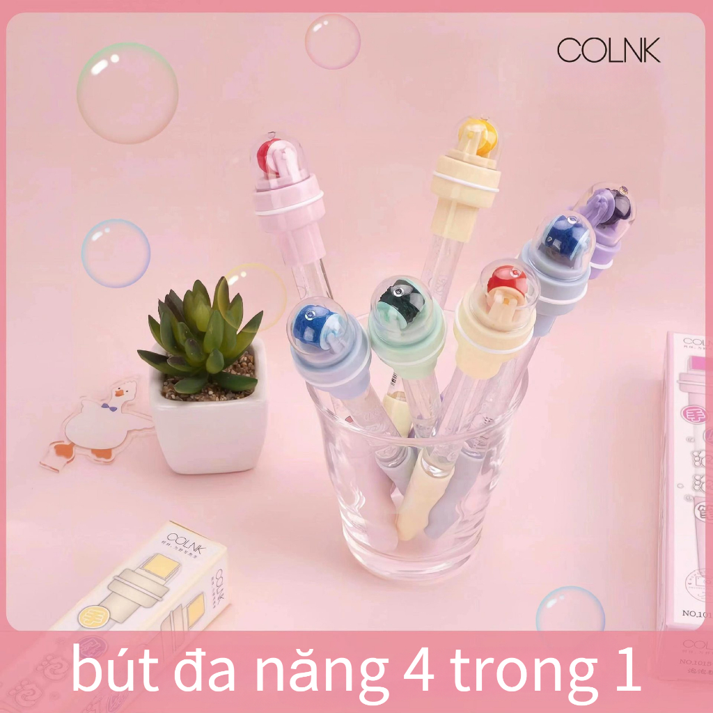 Đồ Chơi Thổi Bong Bóng Đa Chức Năng Bốn Trong Một Màu Phát Sáng Công Chúa Phép Thuật Dành Cho Trẻ Em