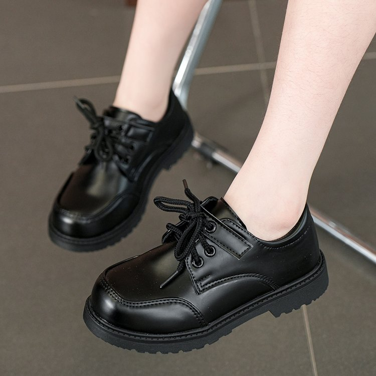 Giày Da Màu Đen Cho Bé Trai Từ 5-10 Tuổi