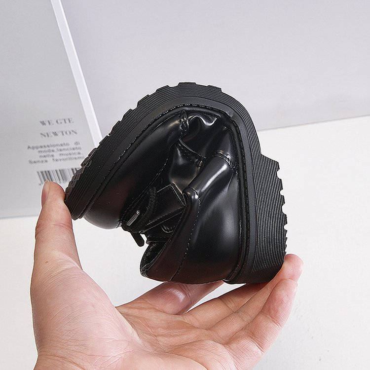 Giày Da Màu Đen Cho Bé Trai Từ 5-10 Tuổi