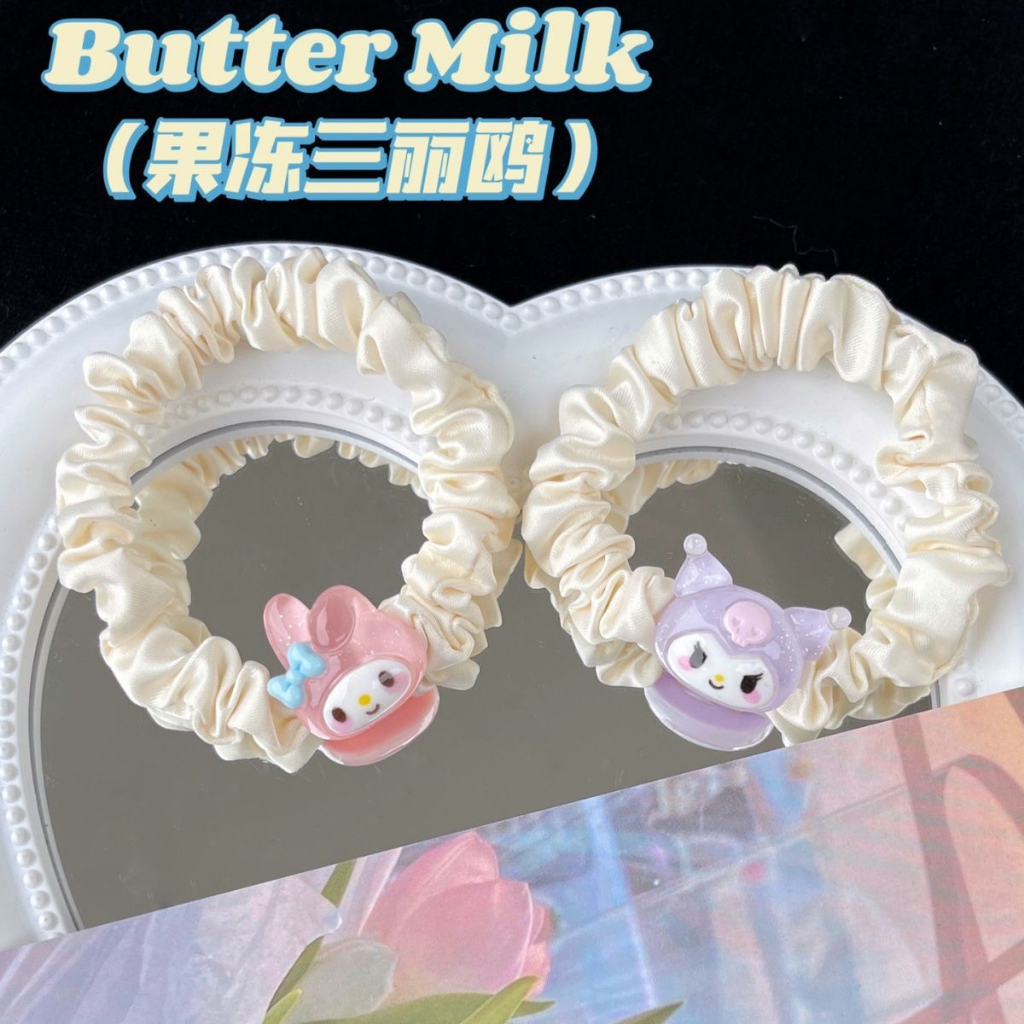 SANRIO Dây Cột Tóc Co Giãn Hình Hoạt Hình Dễ Thương