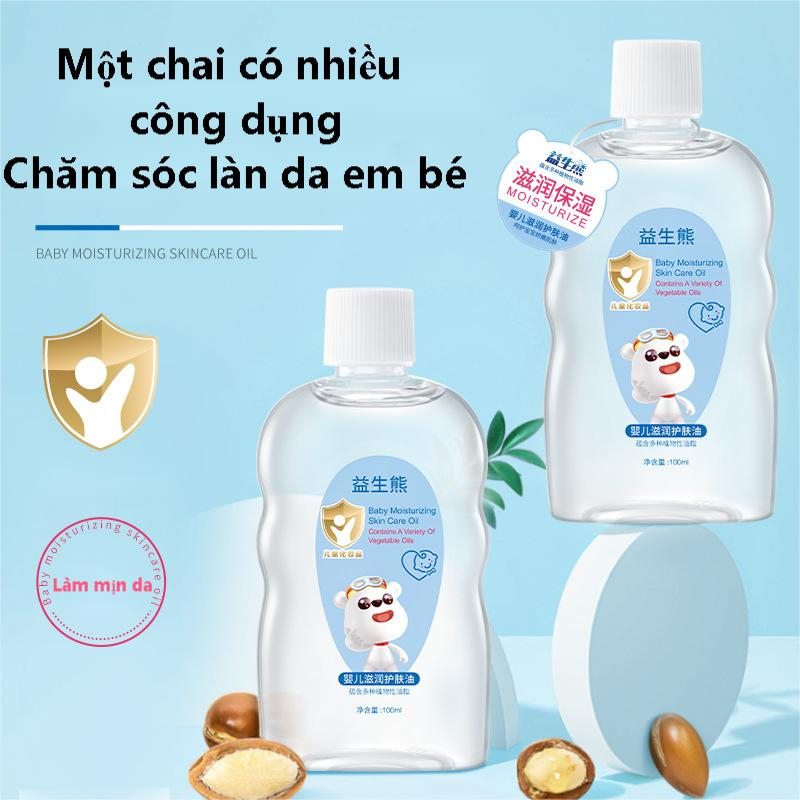 Trẻ sơ sinh, trẻ sơ sinh, dầu cho bé, dưỡng ẩm cơ thể, massage và massage, thích hợp cho toàn thân, dầu chăm sóc da 100ml