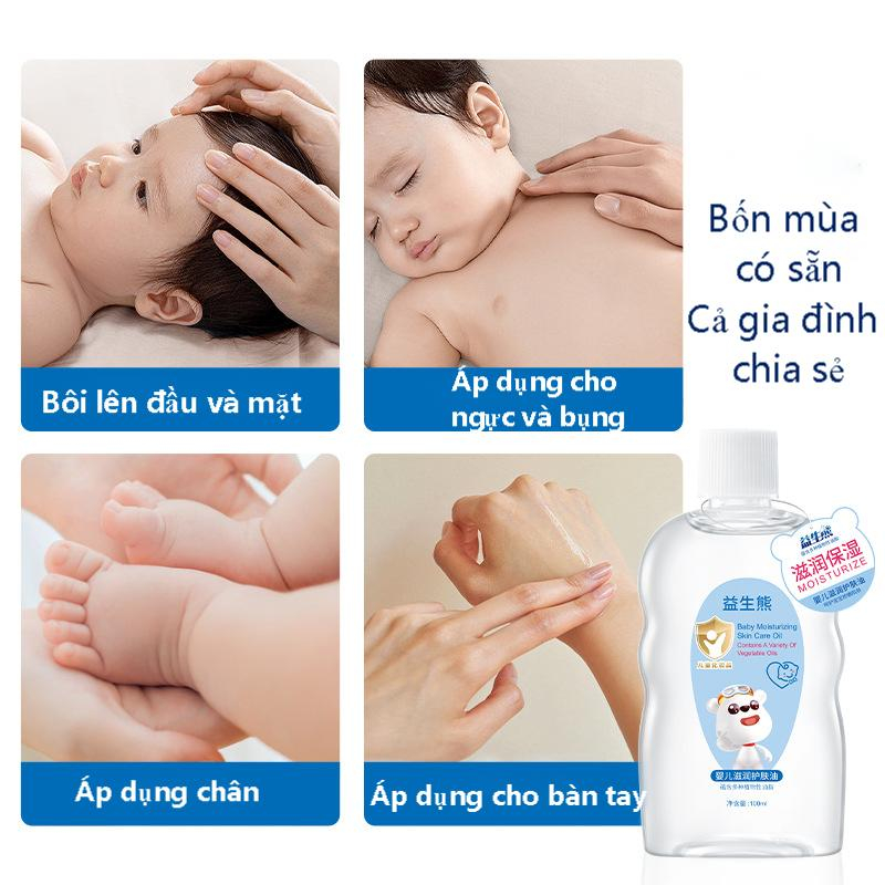 Trẻ sơ sinh, trẻ sơ sinh, dầu cho bé, dưỡng ẩm cơ thể, massage và massage, thích hợp cho toàn thân, dầu chăm sóc da 100ml