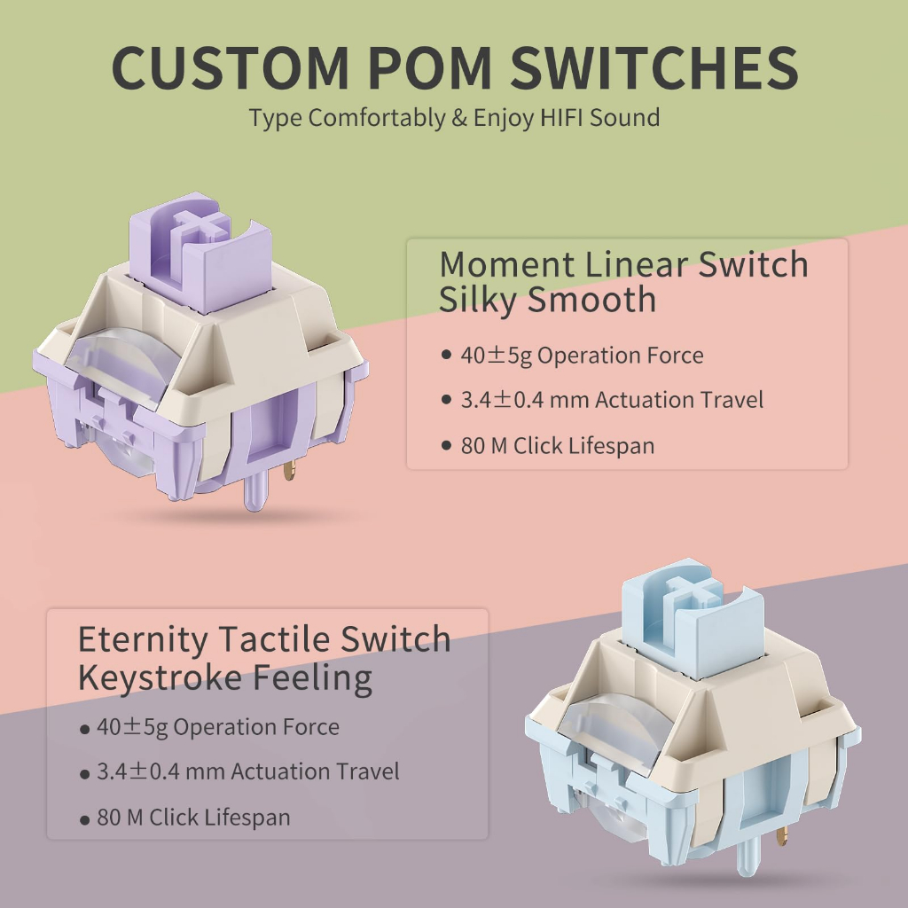 Kzzi Bàn Phím Cơ gaming kezhi k75pro + Bột Vàng / Bạc 80%