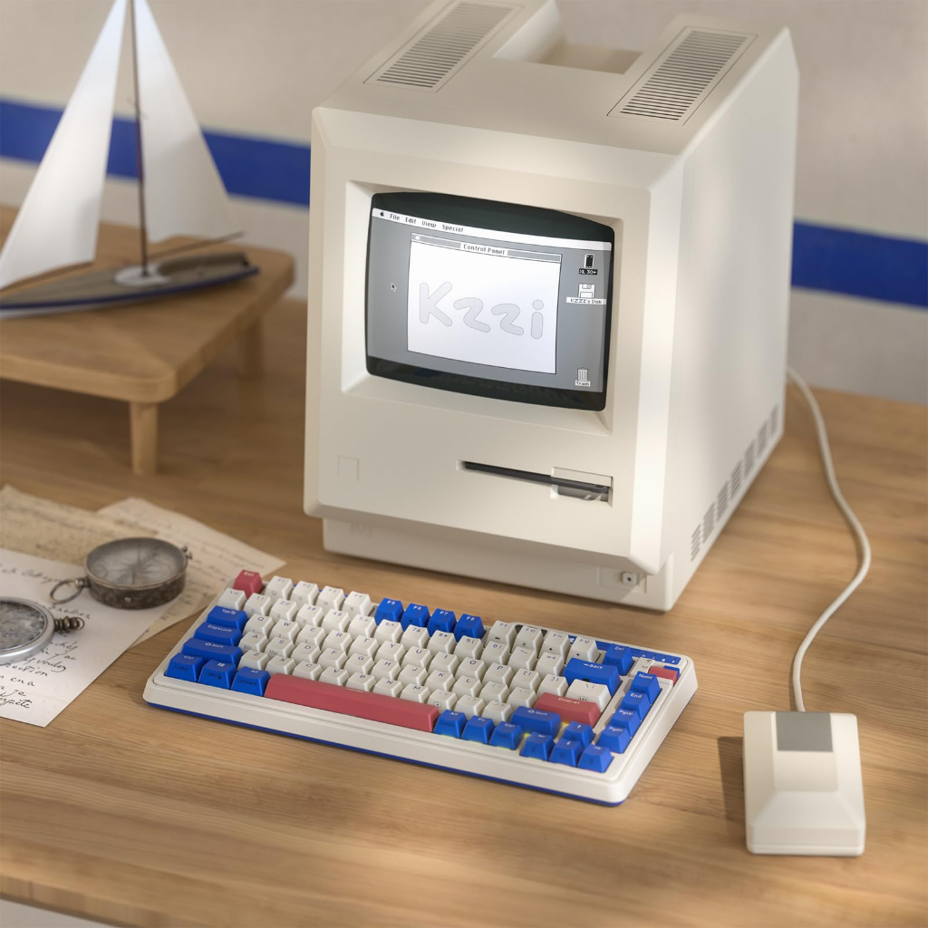 Bàn Phím Cơ Không Dây kzzi kezhi k75 pro 80% Màu Vàng / Bạc Dùng Để Chơi Game