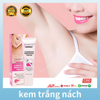 [Hàng nhập khẩu] QIANSOTO Kem Làm Trắng Da Nách Giảm Thâm Đầu Gối Mông Bikini Khử Mùi Hôi Dưỡng Trắng Da 60g Kem dưỡng trắng da body giảm thâm nách khử mùi hôi nách làm trắng da body cấp ẩm(Che Tên)