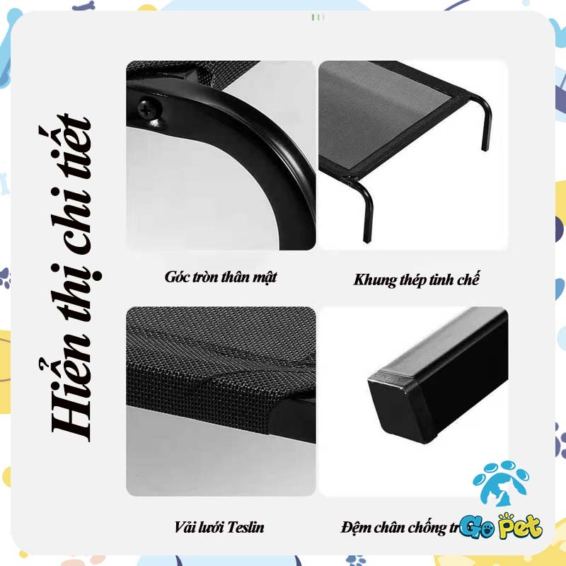Giường thú cưng thoáng khí có thể được tháo rời giường chó bốn mùa giường hành quân chó đa năng