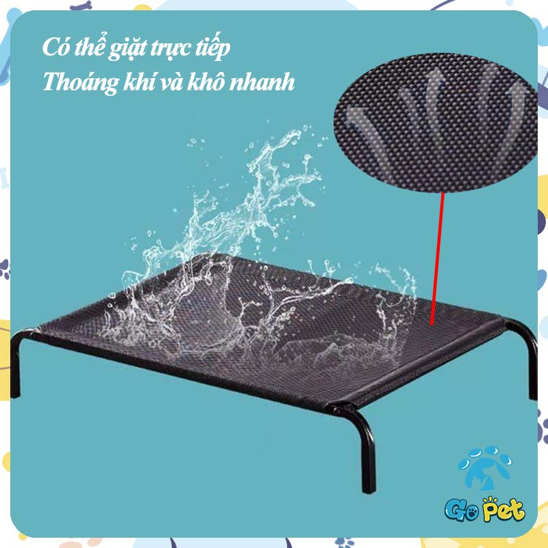 Giường thú cưng thoáng khí có thể được tháo rời giường chó bốn mùa giường hành quân chó đa năng