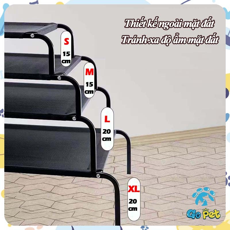 Giường thú cưng thoáng khí có thể được tháo rời giường chó bốn mùa giường hành quân chó đa năng