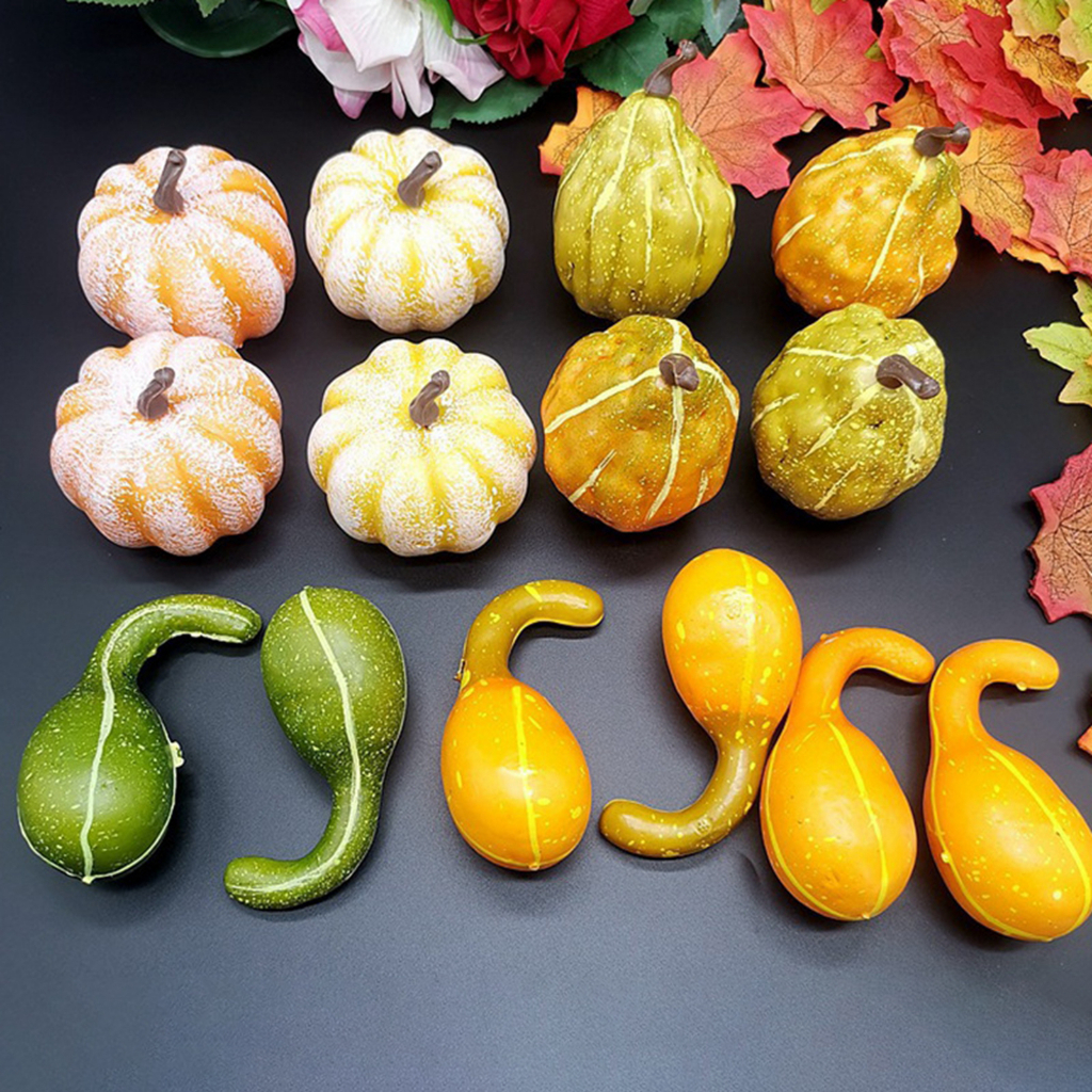 Bí ngô nhân tạo Halloween Ngày lễ tạ ơn trang trí nhà cửa trang trí sân vườn cho đám cưới Tiệc Halloween