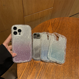 Ốp Lưng Chất Liệu tpu Trong Suốt Chống Sốc Màu gradient Cho iphone 15 plus 14 pro max